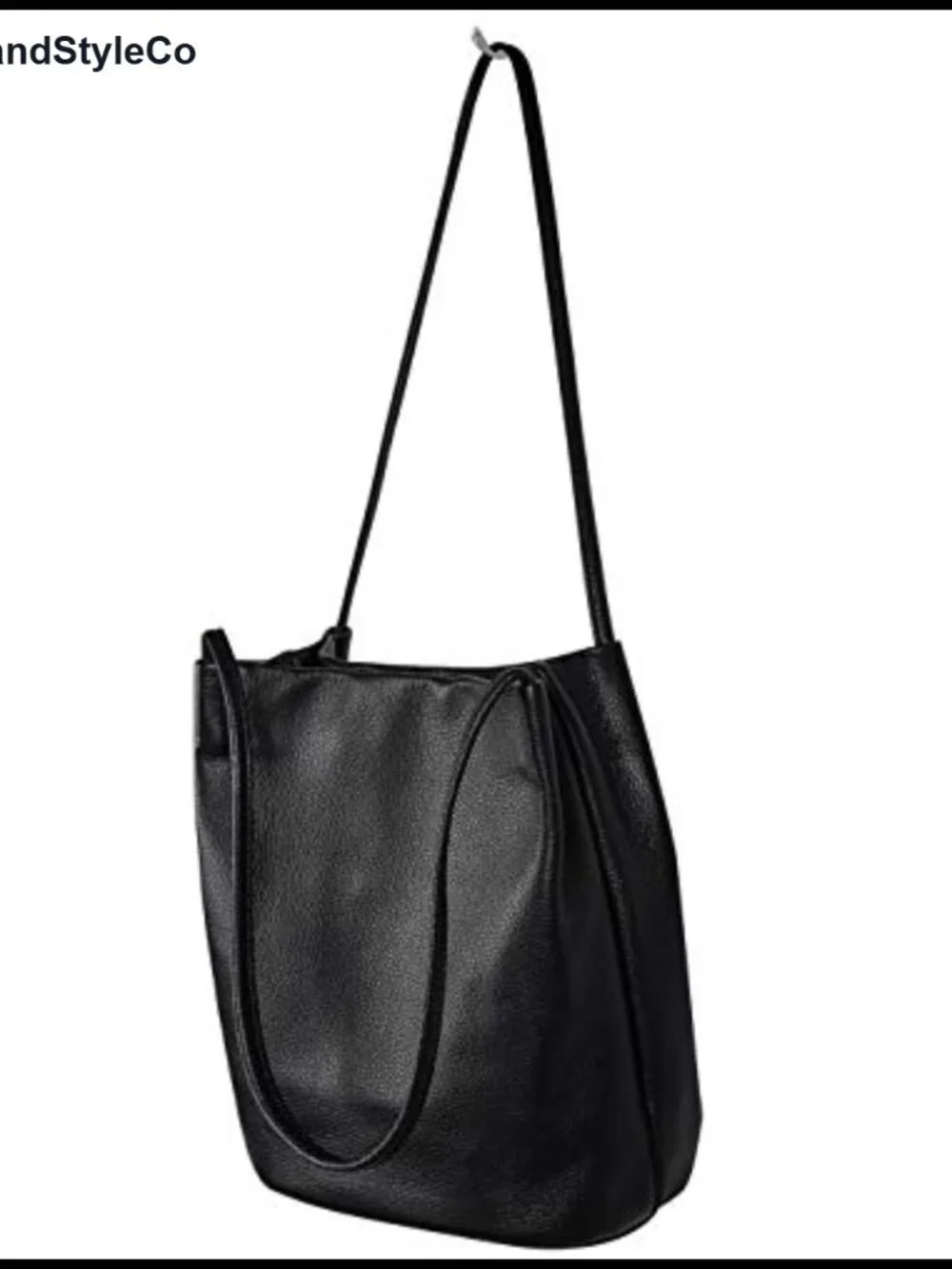 Genuine Leather Hobo Shoulder Bag with Magnetic Closure, Roomy Tote